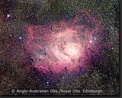 The Lagoon Nebula, M8, NGC 6523