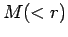 $ M(<r)$
