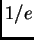 $ 1/e$