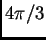 $ 4\pi/3$