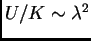 $ U/K\sim \lambda^2$