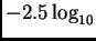 $ -2.5\log_{10}$