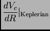 $\displaystyle {dV_c\over dR}\vert _{\rm Keplerian}$
