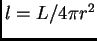 $ l=L/4\pi r^2$