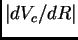 $ \vert dV_c/dR\vert$