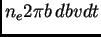 $ n_e 2\pi b db vdt$