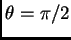 $ \theta=\pi/2$